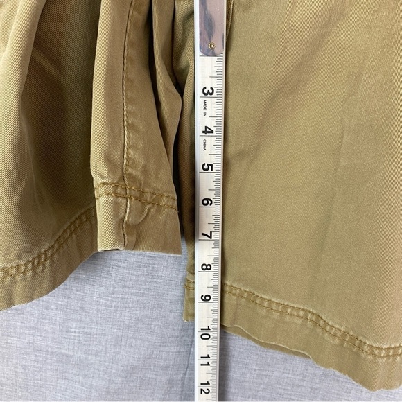 GH Bass Cargo Shorts Men Size 40 Cotton Tan Heavy Denim Button Pockets - Picture 7 of 9